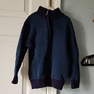H&M Dark Blue Zip-Up Sweater